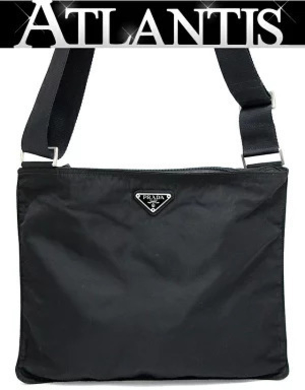 Prada Shoulder Bag Triangle Black